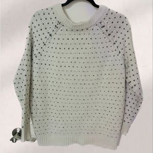 |2 for $30| Aerie - White and Grey Spotted Sweater